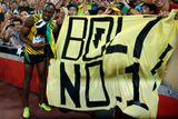 Ten tak roztančil své fanoušky, kteří měli na svém transparentu jasno - "Bolt je jednička!" K tomu ještě pozpěvovali "Bolt je jen jeden!"