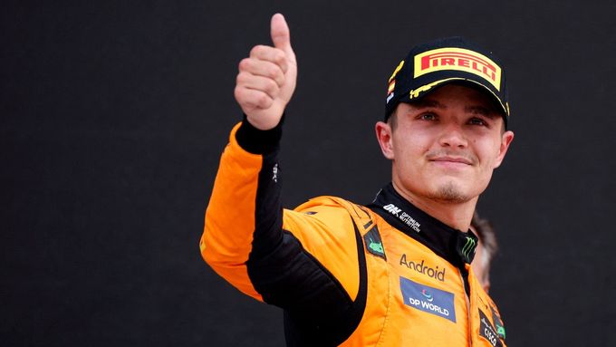 Pilot McLarenu Lando Norris po VC Španělska F1 2024