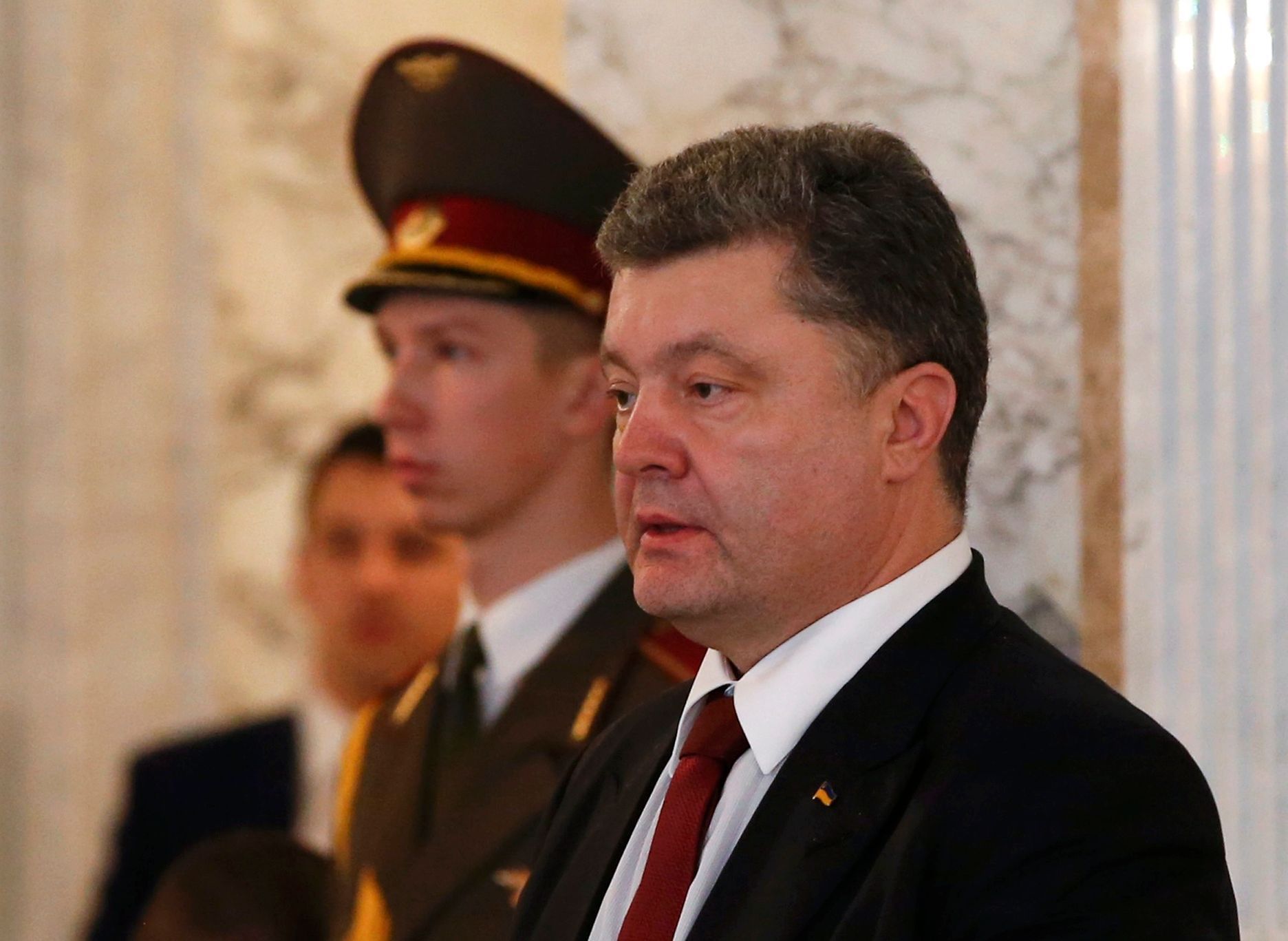 Petro Porošenko po jednání v Minsku - 12. února