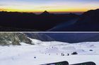 Sjezdařka Klára Křížová se připravuje na sezonu ve švýcarském Saas Fee. "Ranní ptáče," připsala vedle této fotky na Instagram.