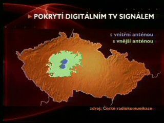 Digitální televizní vysílání bude od února možné naladit, po Praze a okolí, i v Brně a v Ostravě