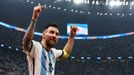 Lionel Messi slaví gól v semifinále MS 2022 Argentina - Chorvatsko