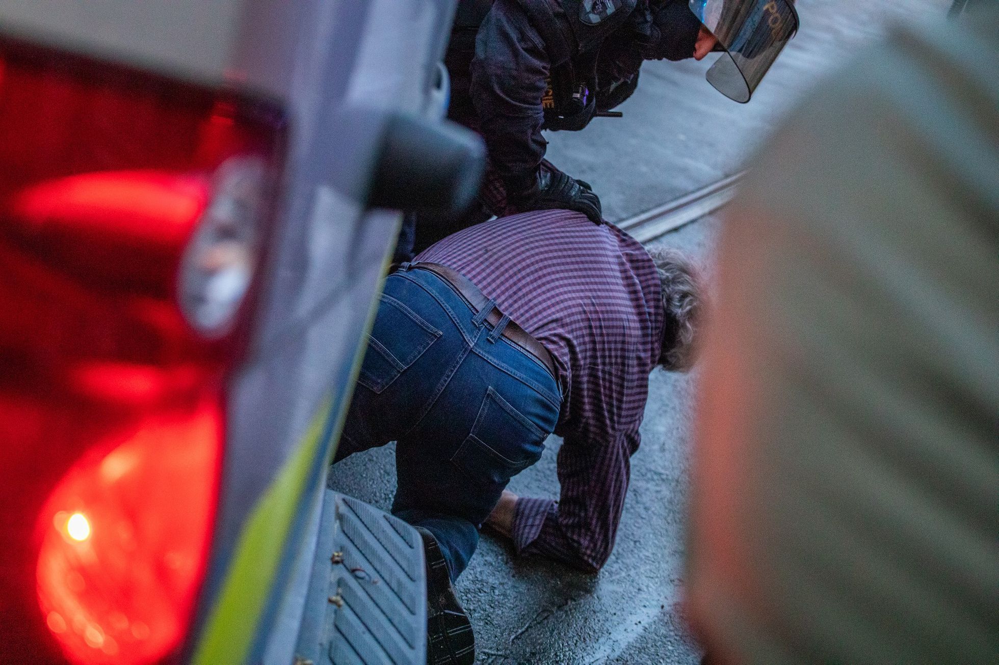 Těžkooděnci policie Brno průvod radikálové