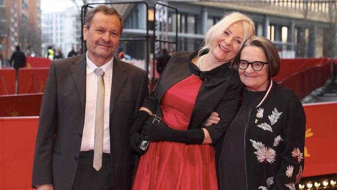 Oceněná režisérka Agnieszka Hollandová (vpravo) by prý chtěla mít herce Miroslava Krobota (vlevo) v každém filmu