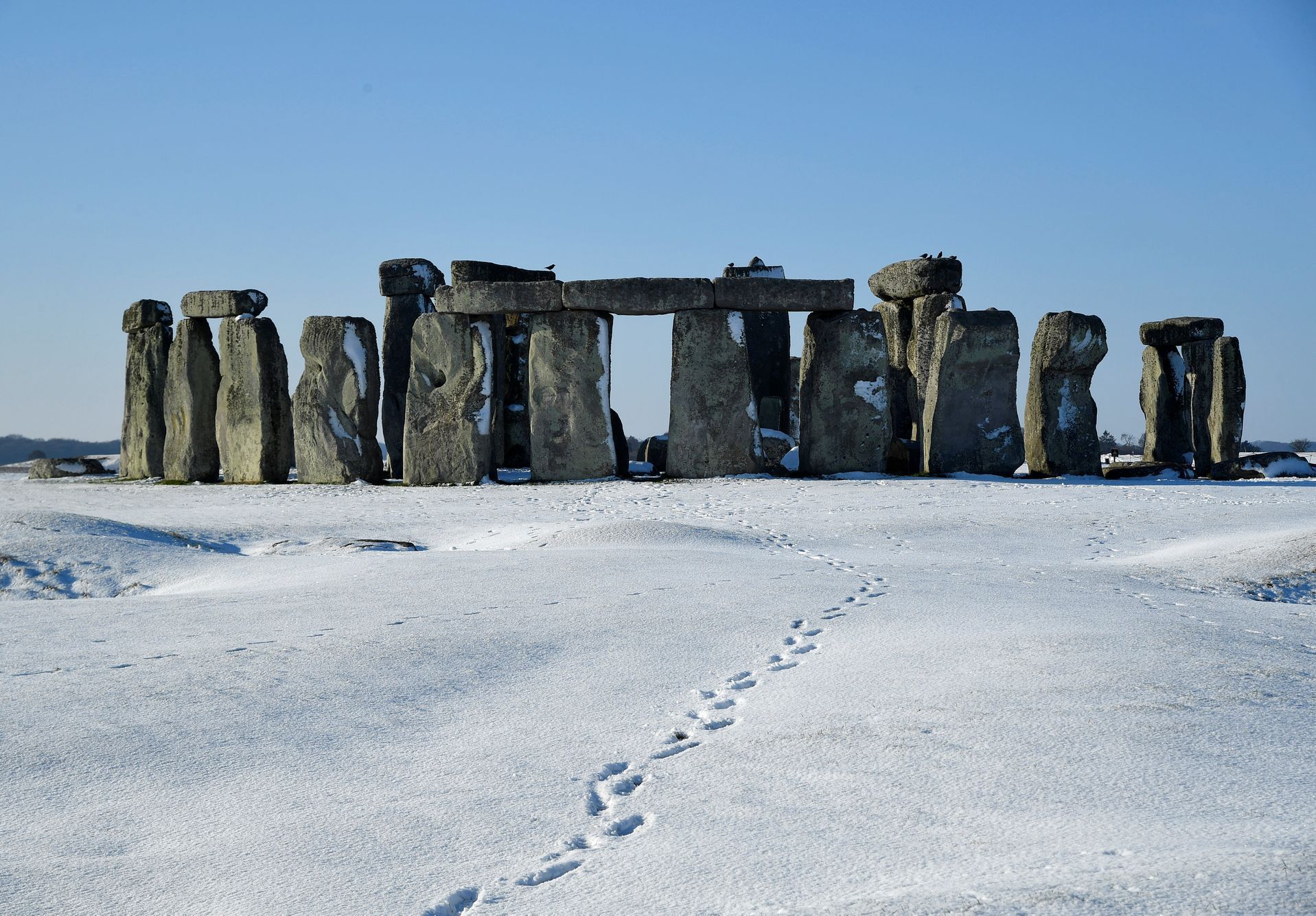 Sníh - Stonehenge