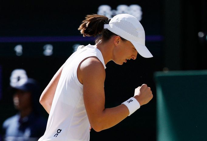 Iga Šwiateková ve finále Wimbledonu 2025