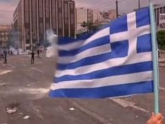Demonstrace v Řecku. Ilustrační foto
