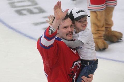 KHL, 6. finále, Lev-Magnitogorsk: Ondřej Němec se synem
