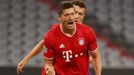 Robert Lewandowski slaví gól v odvetném osmifinále Ligy mistrů Bayern - Chelsea