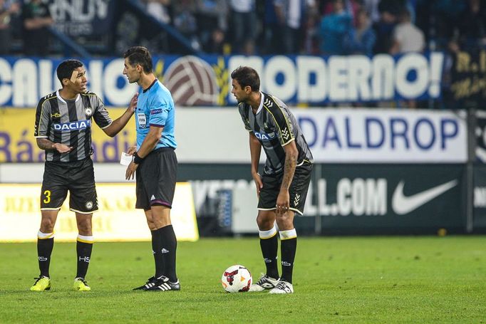 Fotbal, EL, Liberec - Udine: Allan a rozhodčí Tasos Sidiropoulos