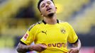 Soccer Football - Bundesliga - Borussia Dortmund v Hertha BSC - Signal Iduna Park, Dortmund, Germany - June 6, 2020 Borussia Dortmund's Jadon Sancho reacts, as play resum