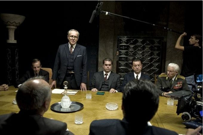 Ján Greššo, Peter Marcin a Emil Horváth ml. při natáčení snímku Musíme se dohodnout, jenž je součástí cyklu České století.