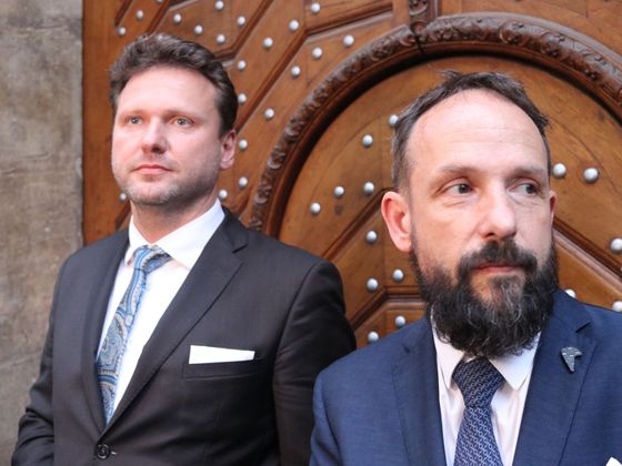 Radek Vondráček a Tomáš Macura po jednání vedení hnutí ANO 4. června 2020