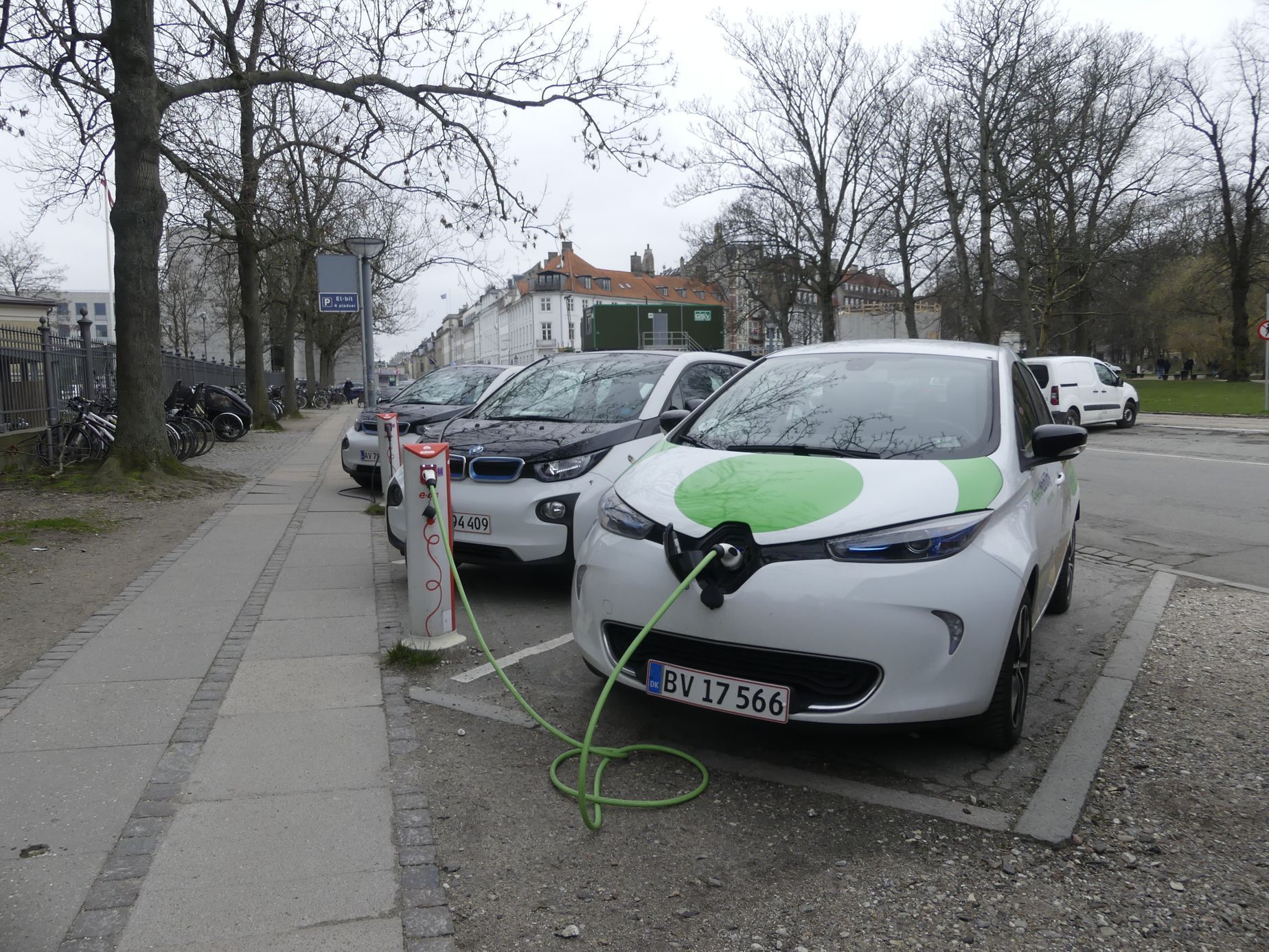 Elektromobily Dánsko dobíjení