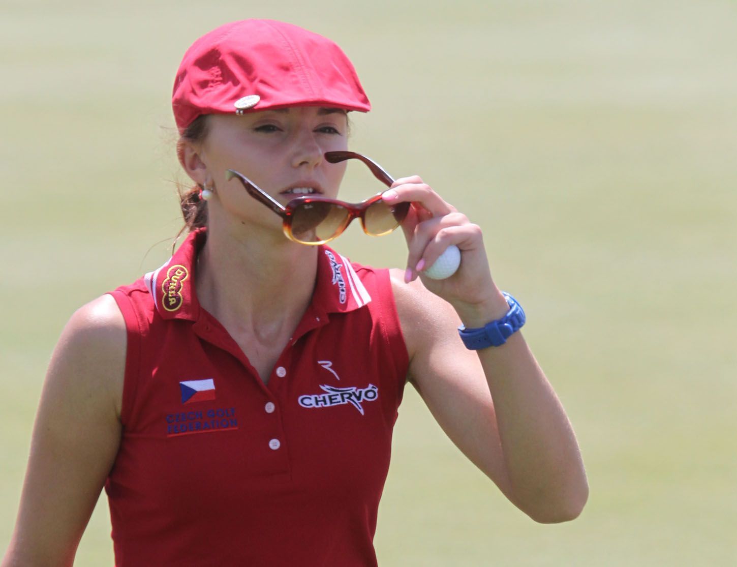 Česká golfistka Klára Spilková v 1. kole Prague Golf Masters
