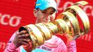 Slavící Vincenzo Nibali na Giro d´Italia