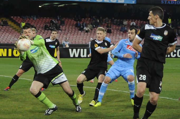 Fotbal, Evropská liga Neapol - Viktoria Plzeň: Matúš Kozáčik