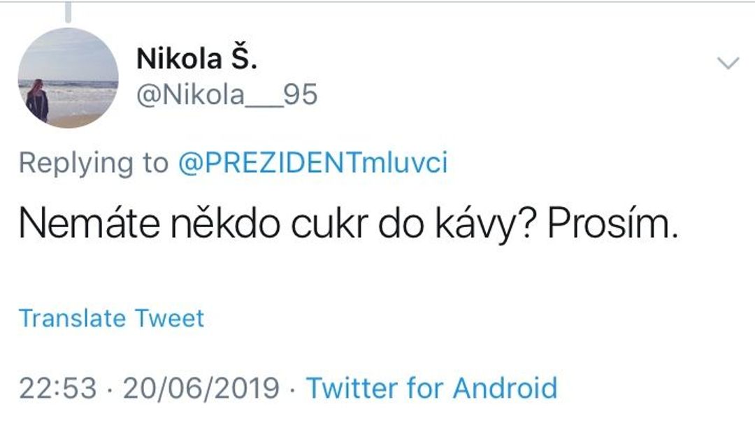 Twitter - Jiří Ovčáček komentáře