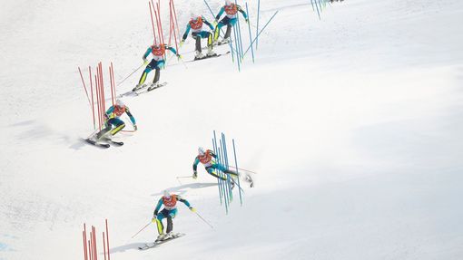 Andre Myhrer ve 2. kole slalomu na ZOH 2018