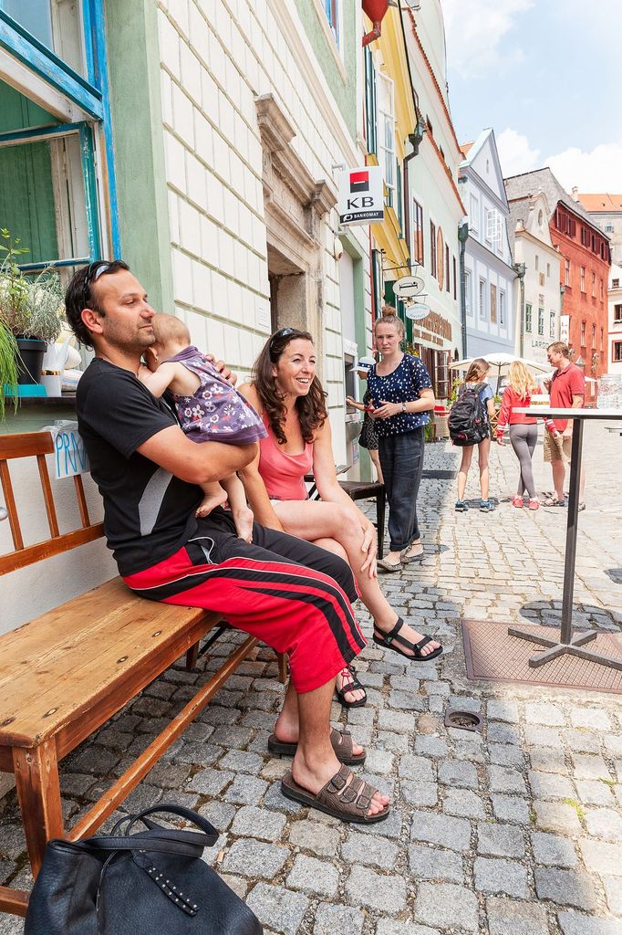 Český Krumlov a rodiny z Unes-co