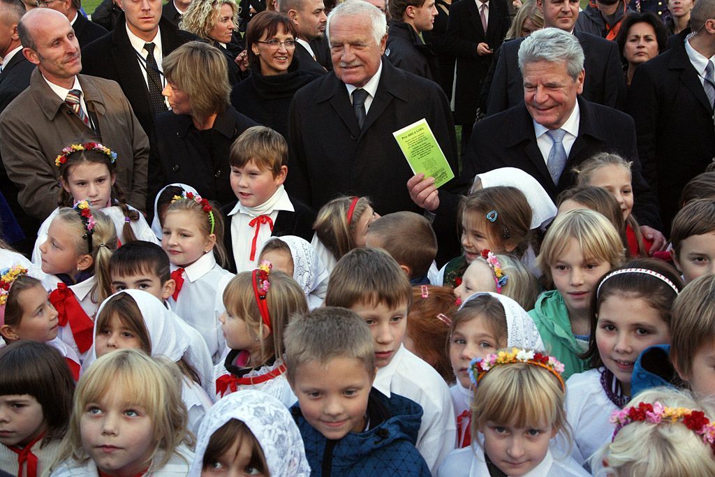 Joachim Gauck na návštěvě v Lidicích