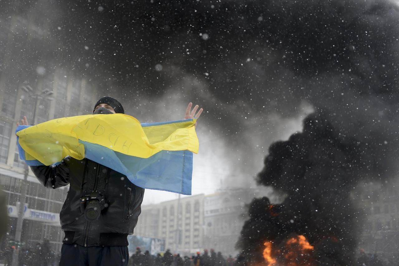 Ukrajina - Kyjev - nepokoje - 23. 1. - ořezáno do článků