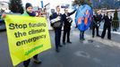 Klimatické protesty v Davosu na Světovém ekonomickém fóru