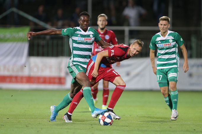 fotbal, Fortuna:Liga 2019/2020, Bohemians - Olomouc, Ibrahim Keita v akci