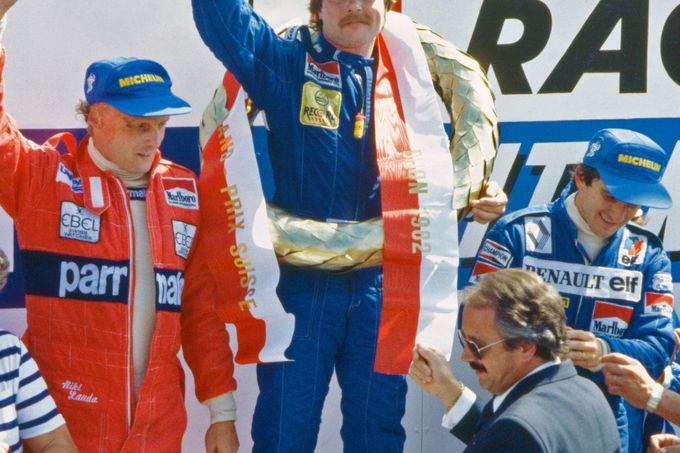 Niki Lauda, Keke Rosberg, Alain Prost, F1 1982, VC Švýcarska