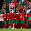 Portugalci slaví gól v zápase Ligy národů Portugalsko - Česko