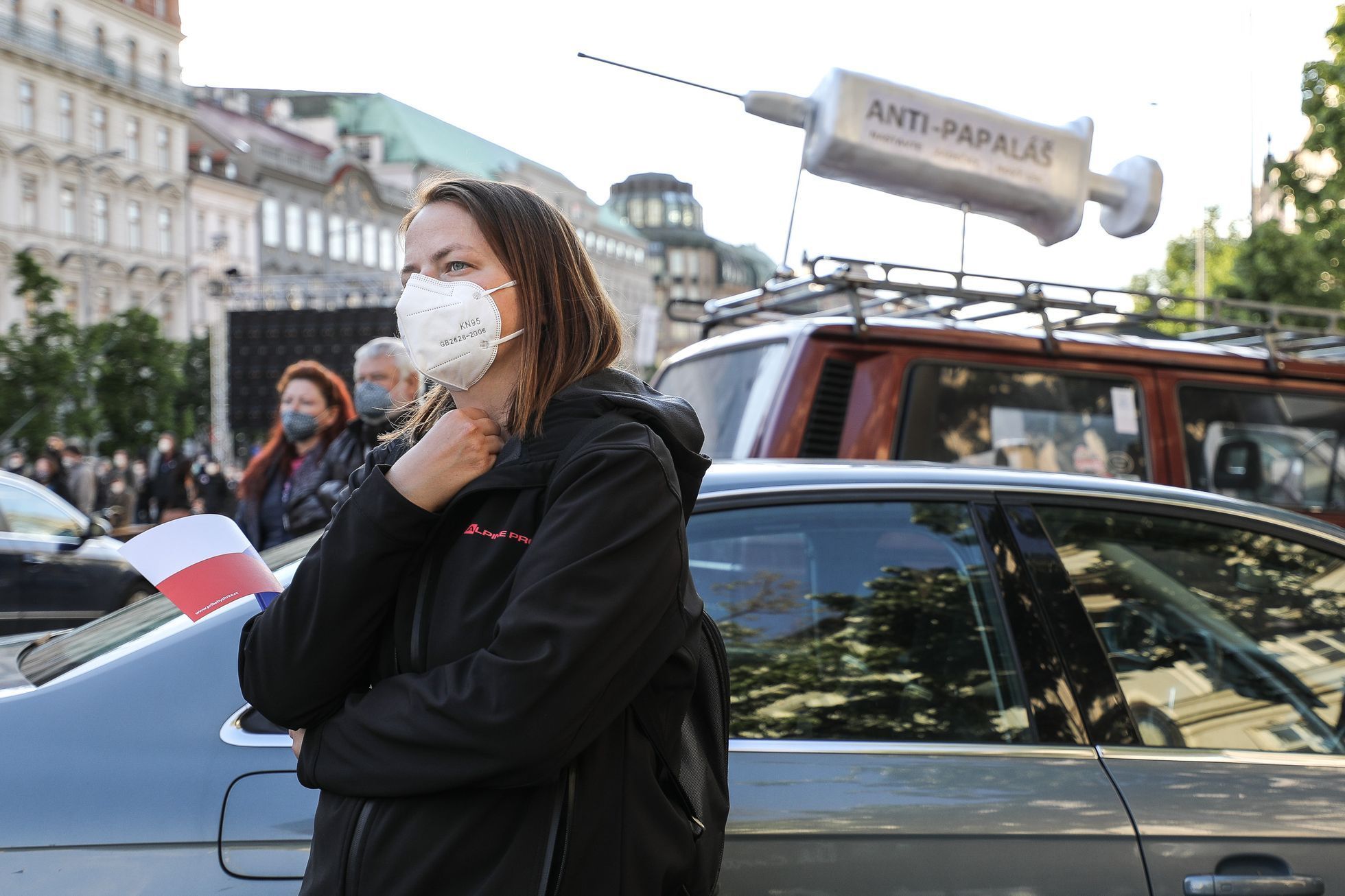 Demonstrace Milion chvilek Václavské náměstí 20. 5. 2021 za odstoupení Marie Benešové