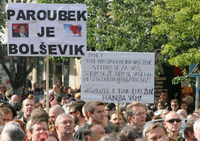 Demonstrace za odstoupení Paroubka