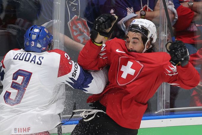 Radko Gudas v zápase Česko - Švýcarsko na MS 2019