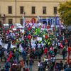 Stávka odborů, protest, demonstrace, pochod