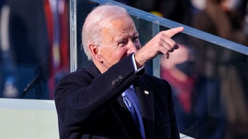 Americký prezident Joe Biden během svého prvního projevu po inauguraci.