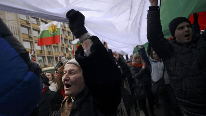 Tak Bulhaři demonstrovali minulý týden.
