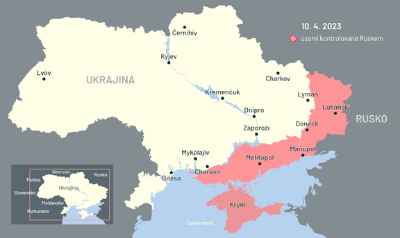 Azovské moře se rozkládá mezi Krymem a ruskou pevninou, omývá břehy okupovaného Mariupolu.