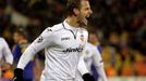 Fotbalista Valencie Roberto Soldado slaví gól v utkání Ligy Mistrů 2012/13 proti BATE Borisovu.