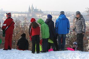 V centru Prahy je sjezdovka s umělým sněhem