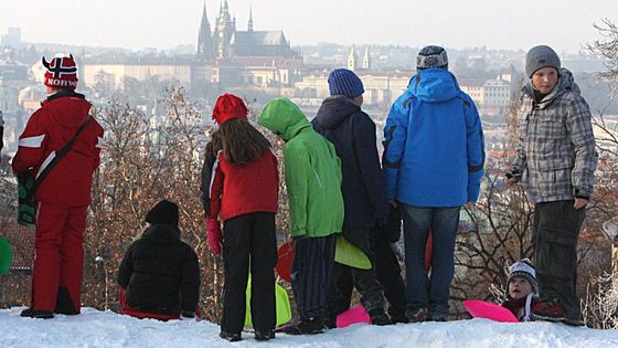 V centru Prahy je sjezdovka s umělým sněhem