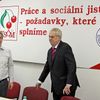 Miloš Zeman a Jiří Dienstbier na návštěvě u KSČM