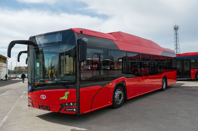 Autobus na stlačený zemní plyn (CNG) v Českých Budějovicích.