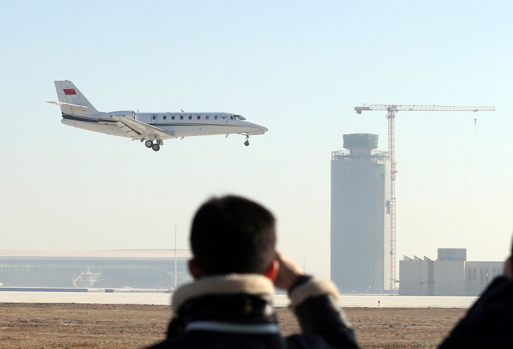 Čínské mezinárodní letiště Ta-Sing-testovací let