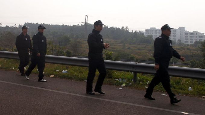 Čínská policie. Ilustrační foto.