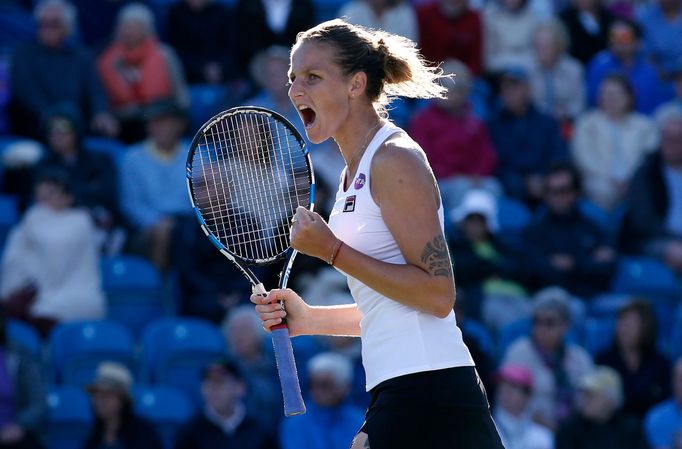 Karolína Plíšková na turnaji v Eastbourne