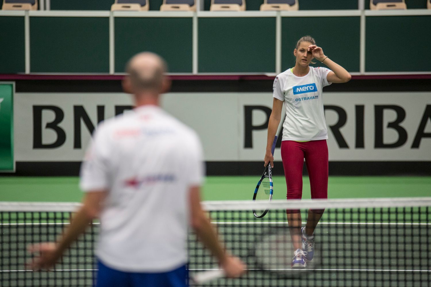 Fed Cup 2017: Petr Pála a Karolína Plíšková