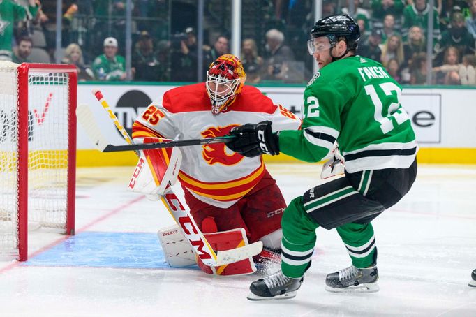 Radek Faksa v šestém utkání 1. kola proti Calgary