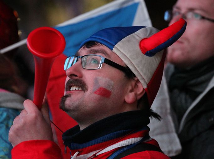 Česko - Slovensko: fandění v Olympijském parku v Praze