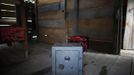 : A safe belonging to a gold and diamonds merchant is seen inside a wooden shack in the indigenous village of Parkupik in the jungle near the border with Brazil in the south of Venezuela November 16, 2012. In the triangle that connects Venezuela, Brazil and Guyana a huge number of illegal gold and diamonds prospectors or garimpeiros dream of changing their lives overnight by finding a huge bonanza. Picture taken November 16, 2012. REUTERS/Jorge Silva (VENEZUELA - Tags: BUSINESS EMPLOYMENT SOCIETY) ATTENTION EDITORS: PICTURE 15 OF 20 FOR PACKAGE 'DIAMONDS IN THE JUNGLE'. TO FIND ALL IMAGES SEARCH 'DIAMONDS PROSPECTORS' Published: Pro. 3, 2012, 10:03 dop.