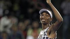 Venus Williamsová se raduje z vítězství nad Petrou Kvitovou